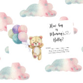 Teddybeer ballonnen - Hoe groot is mama's buik Informatiekaartje