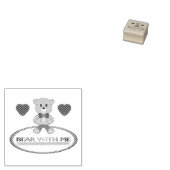 Teddybeer bij me rubberstempel (Gestempeld)