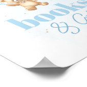Teddybeer blauwe ballonnen Boeken en geschenken Poster (Hoek)