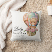 Teddybeer Blauwe Heet Lucht Ballon Baby Kussen (Deken)