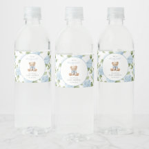 Teddybeer, Blauwe Strik, Blauwe Bloemen, Baby Show