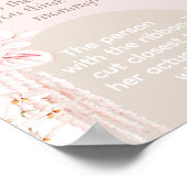 Teddybeer Boho Meisje Babyshower raad buik spel Poster (Hoek)