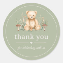 Teddybeer Bosland Shower Saliegroen Bedankt