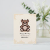 Teddybeer Briefkaart (Staand voorkant)
