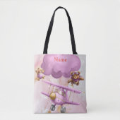 Teddybeer canvas tas (Voorkant)