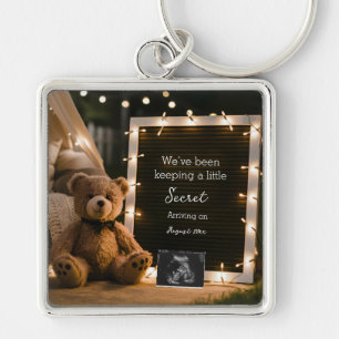 Teddybeer Cozy Night Zwangerschapsaankondiging cad Sleutelhanger