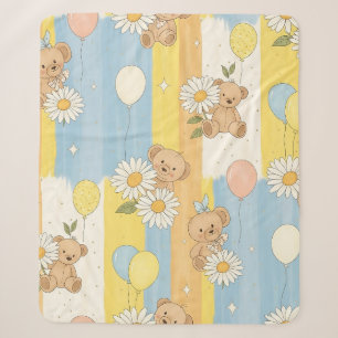Teddybeer Daisytuin Patroon (13) Sherpa Deken