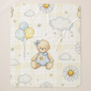 Teddybeer Daisytuinpatroon (16) Sherpa Deken