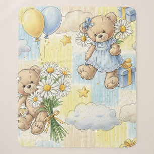 Teddybeer Daisytuinpatroon (2) Sherpa Deken