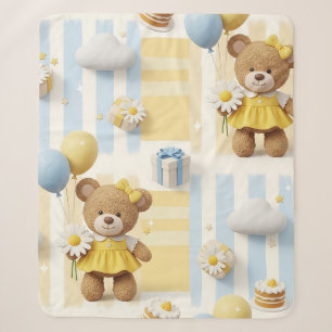 Teddybeer Daisytuinpatroon (8) Sherpa Deken