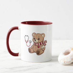 Teddybeer Dokter Kinderarts Stethoscoop Mok