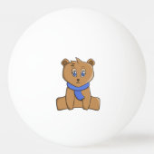 Teddybeer draagt een blauwe sjaal pingpongballen (Achterkant)