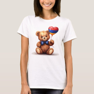 teddybeer en ballon met Armeense vlag. T-shirt
