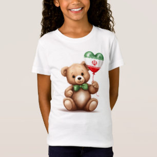 teddybeer en ballon met de Iraanse vlag. T-shirt