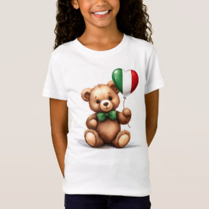 Teddybeer en ballon met de Italiaanse vlag. T-shirt
