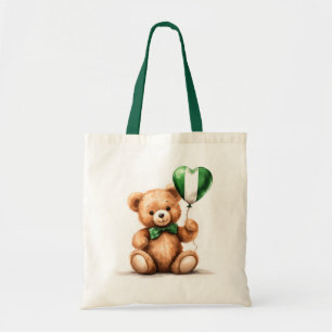 teddybeer en ballon met de Nigeriaanse vlag. Tote Bag