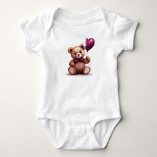 teddybeer en ballon met de Qatarese vlag. Romper