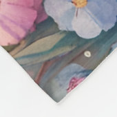 Teddybeer en konijn in een pasteltuin fleece deken (Hoek)