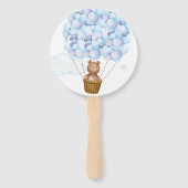 Teddybeer Geslacht Reveal Feest Stemspel Handwaaier (Voorkant)