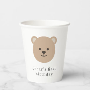 Teddybeer gezicht - papieren bekers