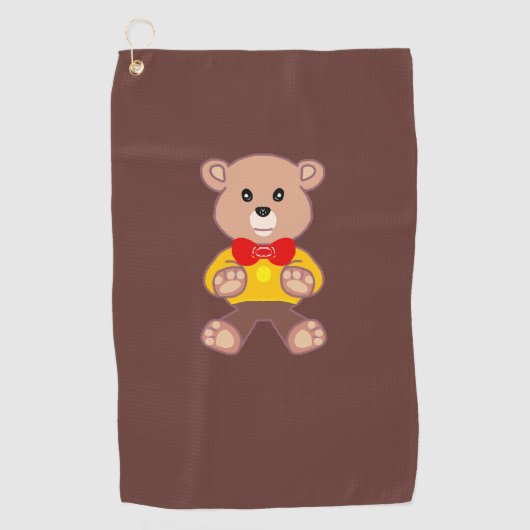 Teddybeer golfhanddoek (Voorkant)