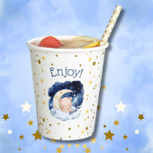 Teddybeer gouden sterren boven de maan Baby shower Papieren Bekers