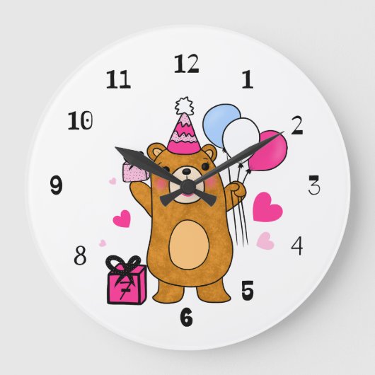 Teddybeer  grote klok (Voorkant)