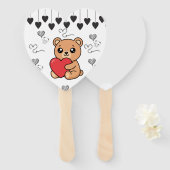 Teddybeer Handwaaier (Voorkant en achterkant)