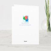 Teddybeer Happy 2nd Birthday Custom Kaart (Achterkant)