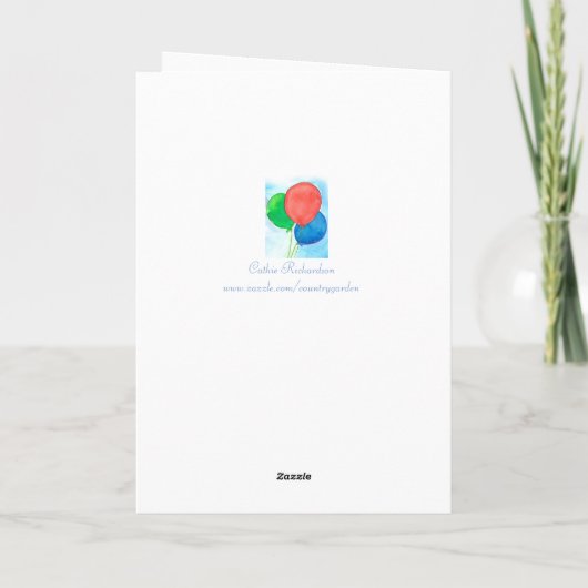 Teddybeer Happy 2nd Birthday Custom Kaart (Achterkant)