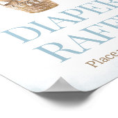 Teddybeer Hete Luchtballon Luier Raffle Poster (Hoek)