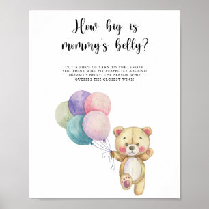 Teddybeer - hoe groot is mammie's buik spel poster