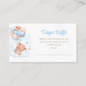 Teddybeer in de Sky Diaper Raffle Enclosure Kaart (Voorkant)