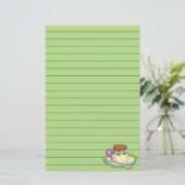 Teddybeer in de Tea Cup Briefpapier (Staand voorkant)