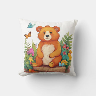 Teddybeer in een magische tuin kussen