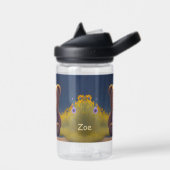 Teddybeer in een weide, schattig op maat waterfles (Links)