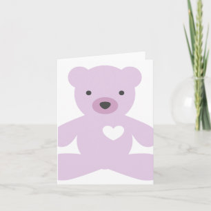 Teddybeer in Paars Kaart