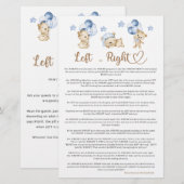 Teddybeer jongen baby shower Links Rechts (Voorkant / Achterkant)