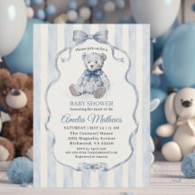 Teddybeer Jongens Baby Shower