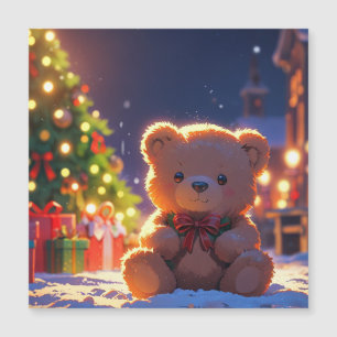 Teddybeer Kerstmagie in Besneeuwd Dorp