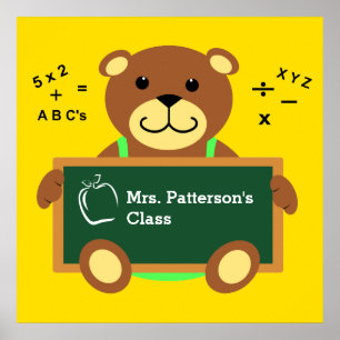 Teddybeer Klasposters Poster