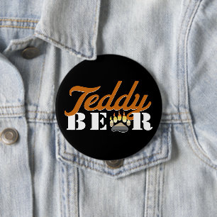 Teddybeer Knop Ronde Button 4,0 Cm