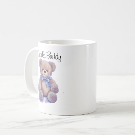 Teddybeer "Knuffel Buddy" Koffie Mok (Voorkant links)
