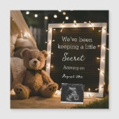 Teddybeer Knus Nacht Zwangerschapsaankondiging (Voorkant)