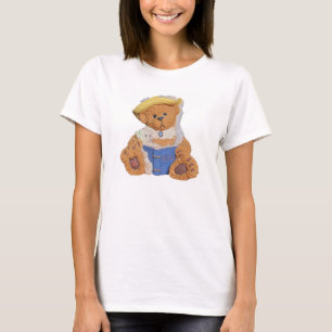 Teddybeer leest bijbel voor aan Baby T-shirt