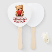 Teddybeer Liefde Handventilator Handwaaier (Voorkant en achterkant)