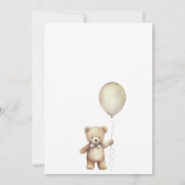 Teddybeer Meisje 1e Verjaardag Kaart (Achterkant)