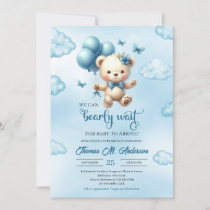Teddybeer met blauwe ballonnen kunnen we nauwelijk kaart