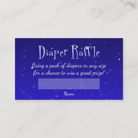 Teddybeer met cadeau - Luiers Raffle Ticket Informatiekaartje (Achterkant)