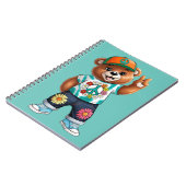 Teddybeer met casual vredige outfit 1 notitieboek (Linkerzijde)
